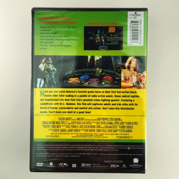 Teenage Mutant Ninja Turtles The Original Movie, Factory Sealed DVD - Picture 2 of 10